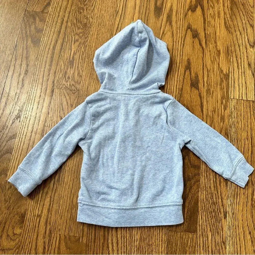 Carter’s dinosaur hoodie and striped pants outfit, size 6-9M
